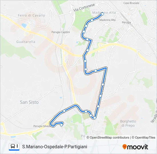 I Bus Line Map
