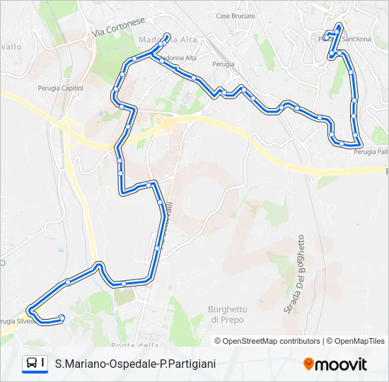 I Bus Line Map