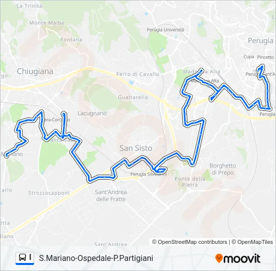 I Bus Line Map