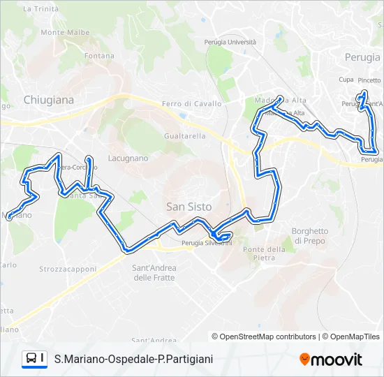 I Bus Line Map