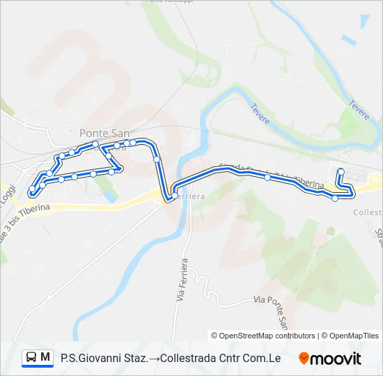 M Bus Line Map