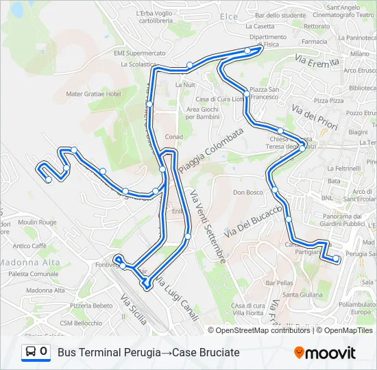 O Bus Line Map