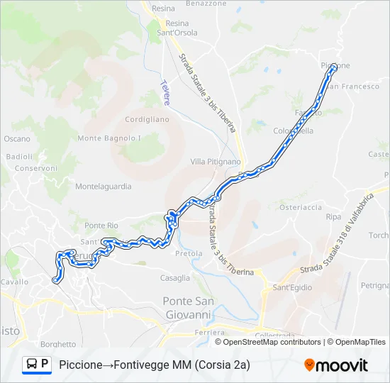 P Bus Line Map