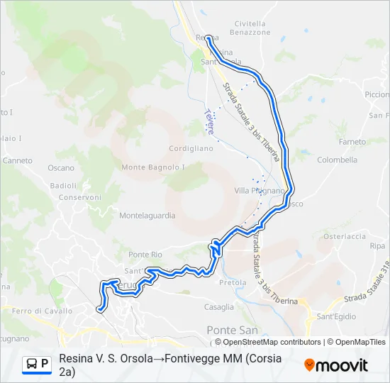 P Bus Line Map