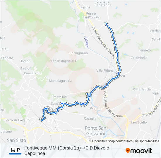 P Bus Line Map