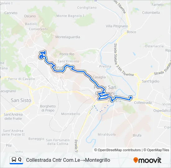 Q Bus Line Map