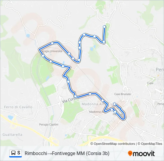 S Bus Line Map
