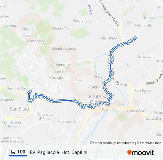 100 Bus Line Map