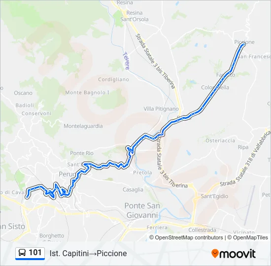 101 Bus Line Map