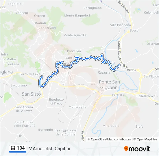 104 Bus Line Map