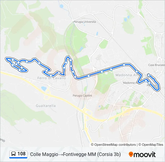 108 Bus Line Map