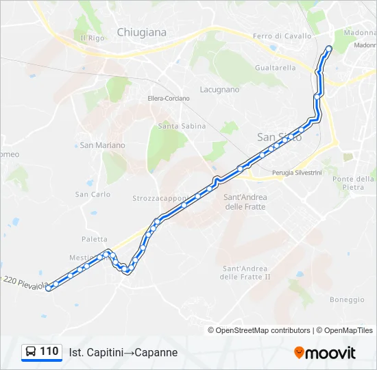 110 Bus Line Map