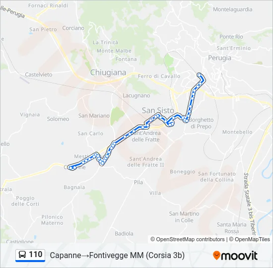 110 Bus Line Map