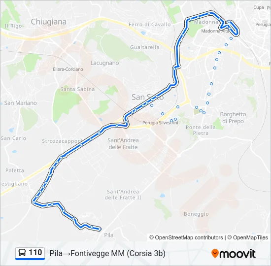 110 Bus Line Map