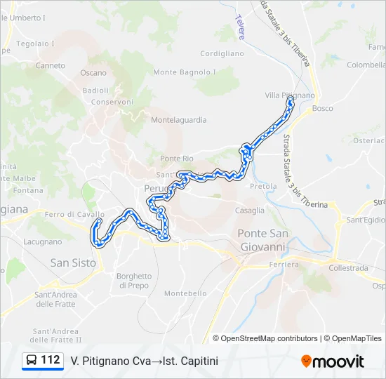 112 Bus Line Map