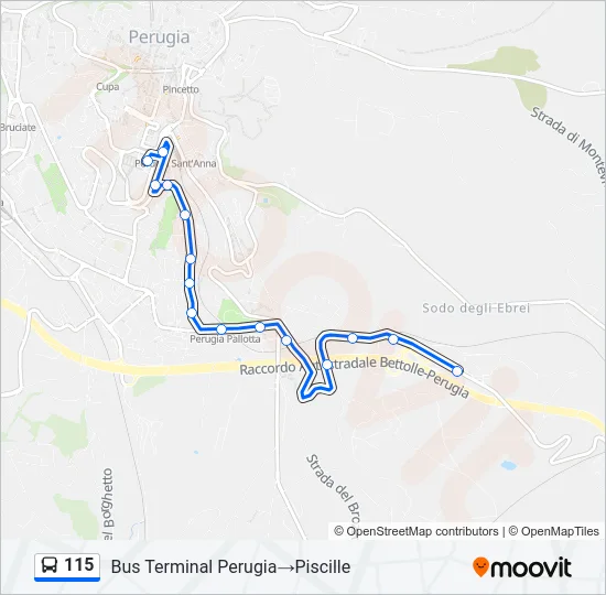 115 Bus Line Map
