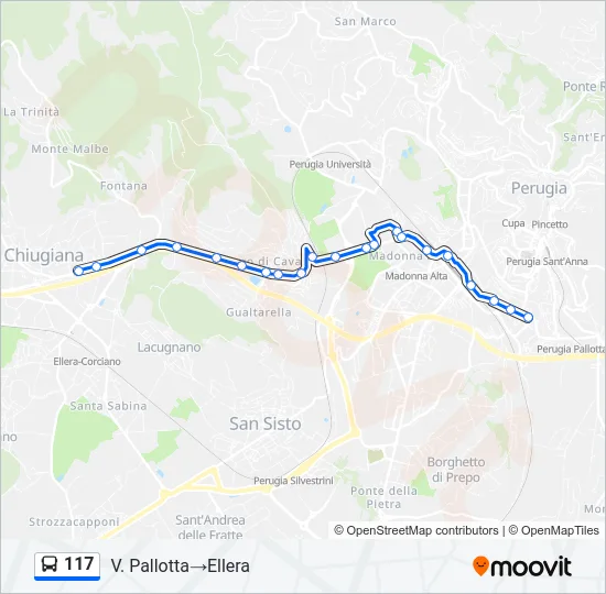 117 Bus Line Map