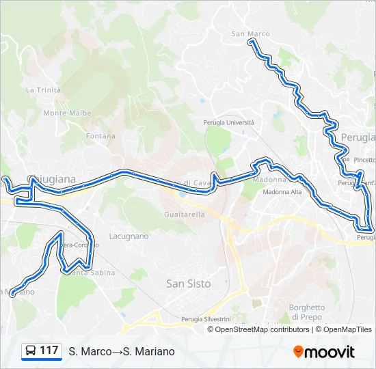 117 Bus Line Map