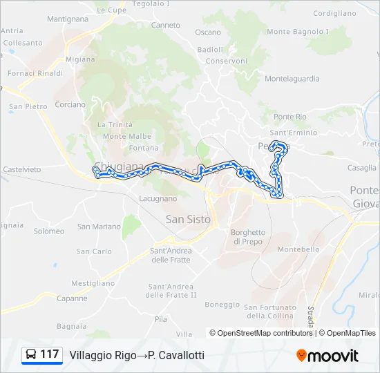 117 Bus Line Map