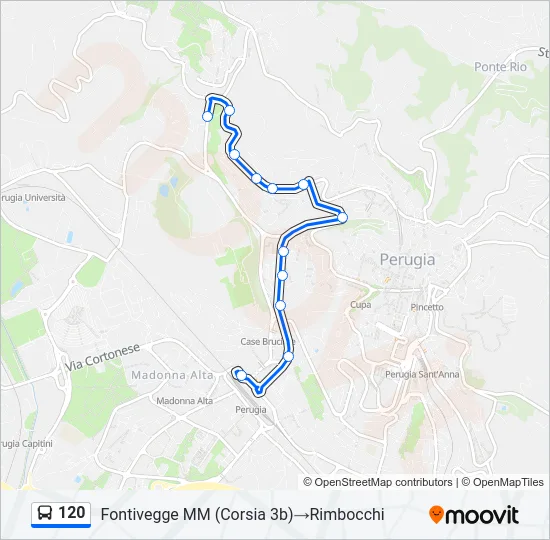 120 Bus Line Map