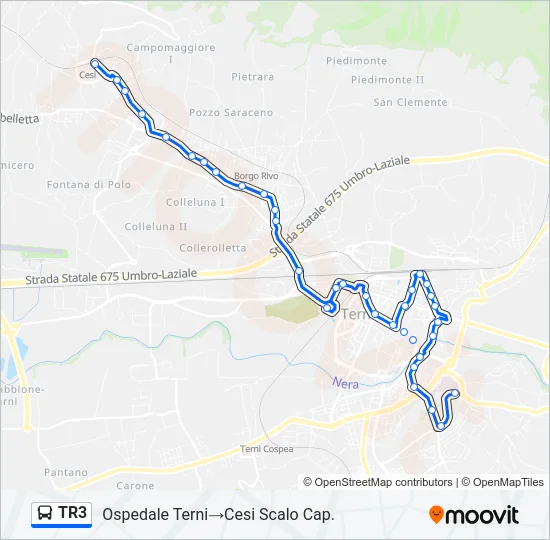 TR3 Bus Line Map