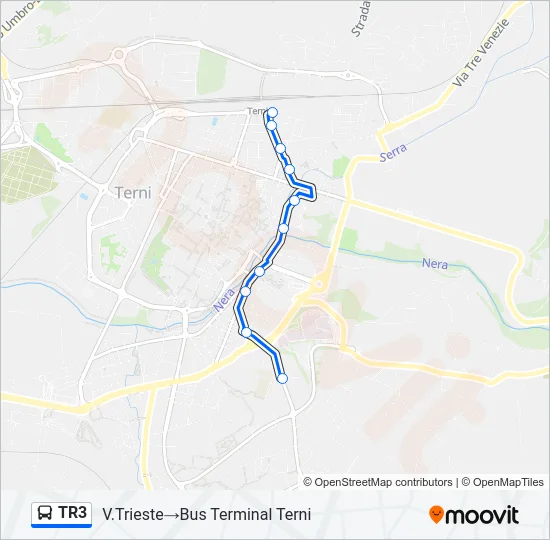 TR3 Bus Line Map