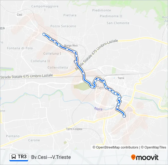 TR3 Bus Line Map