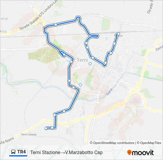 TR4 Bus Line Map