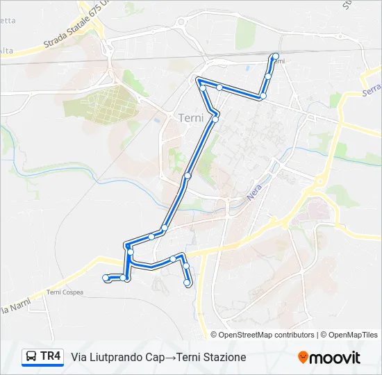 TR4 Bus Line Map