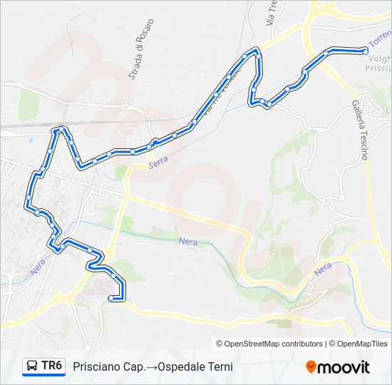 TR6 Bus Line Map