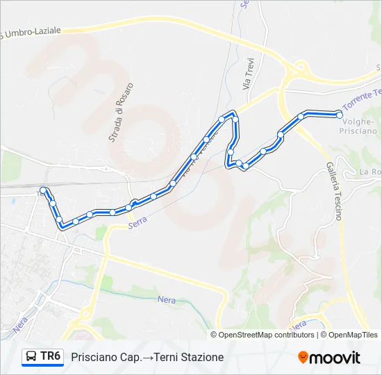 TR6 Bus Line Map