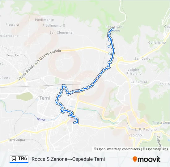 TR6 Bus Line Map
