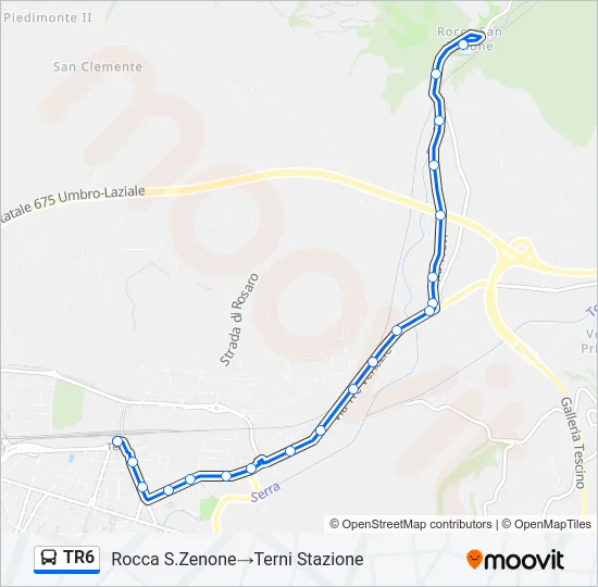 TR6 Bus Line Map