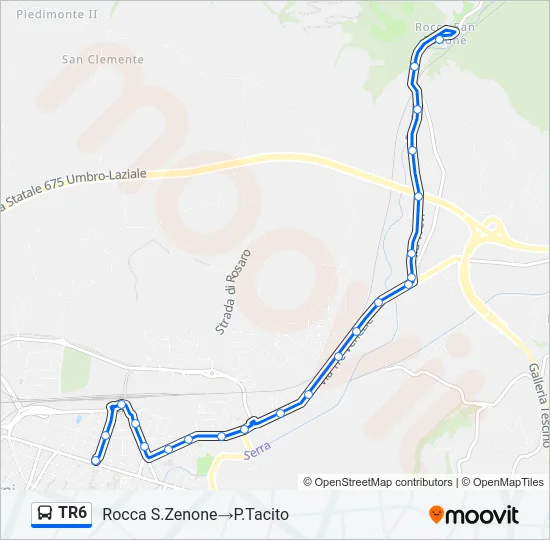 TR6 Bus Line Map