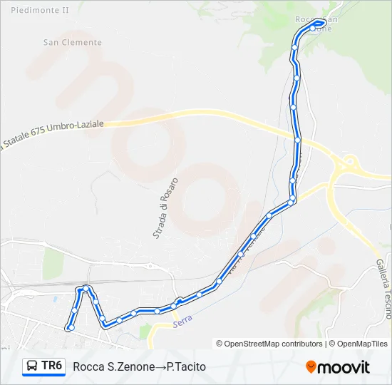 TR6 Bus Line Map