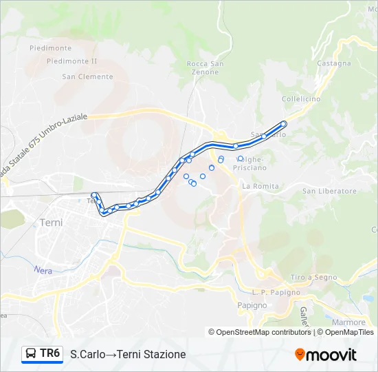 TR6 Bus Line Map