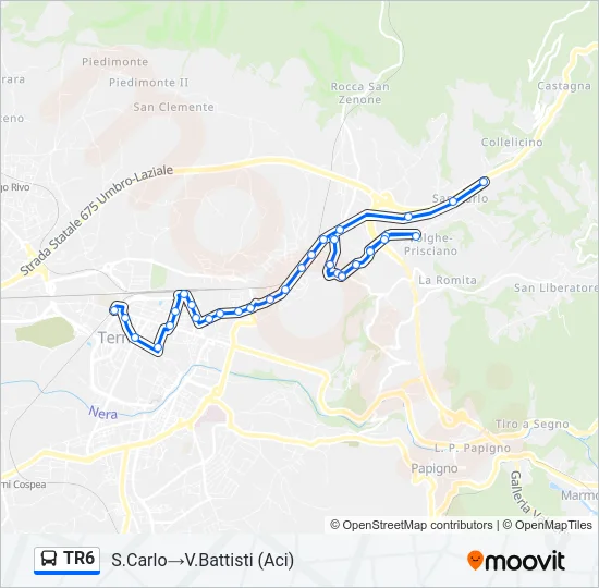 TR6 Bus Line Map