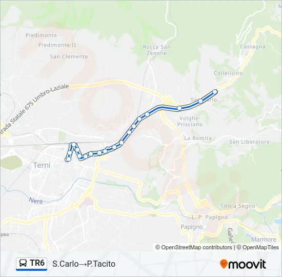 TR6 Bus Line Map