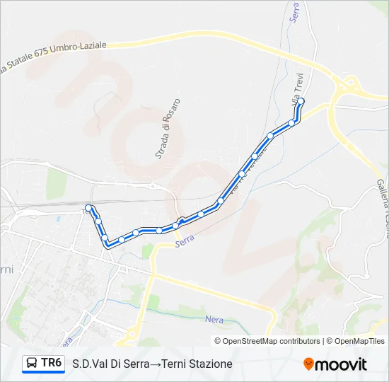 TR6 Bus Line Map