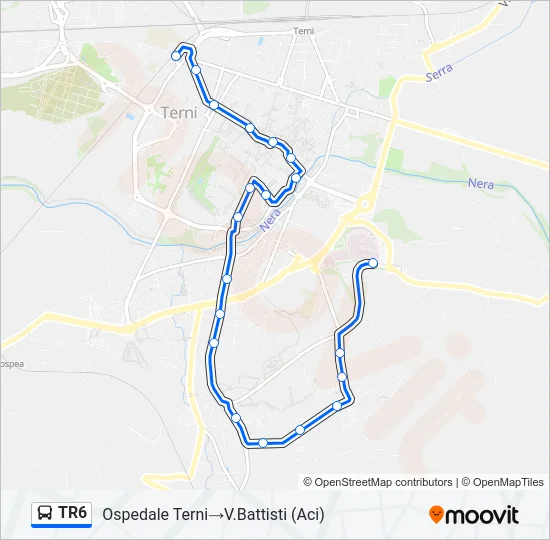 TR6 Bus Line Map