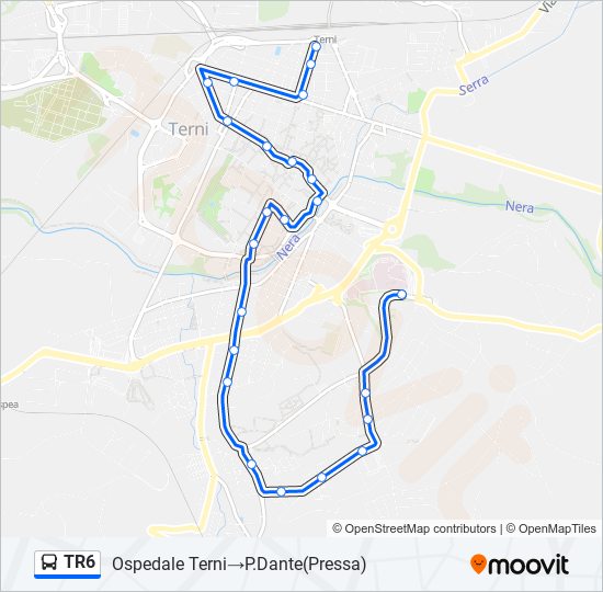 TR6 bus Line Map