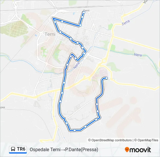 TR6 Bus Line Map