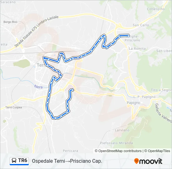 TR6 Bus Line Map