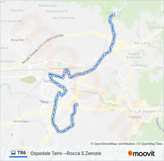 TR6 Bus Line Map