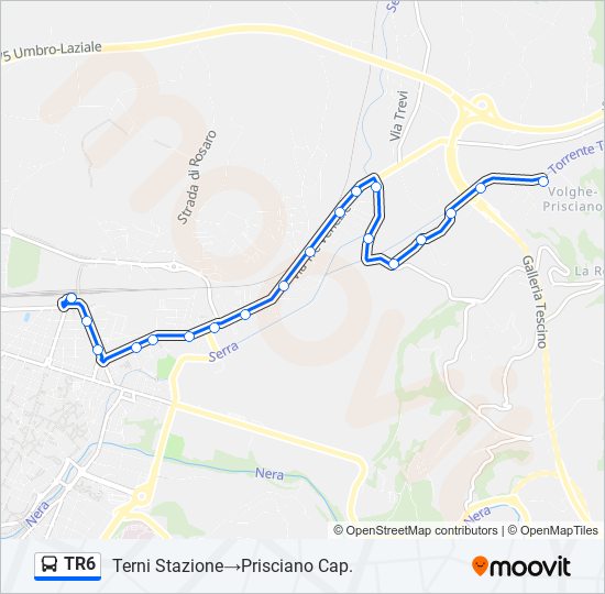 TR6 bus Line Map