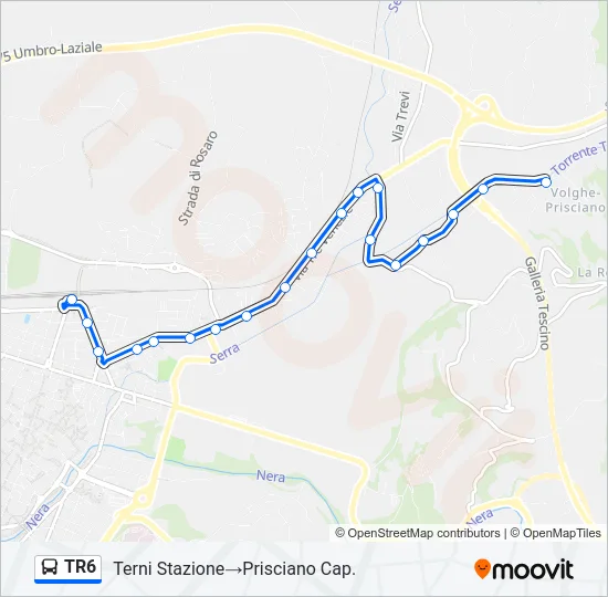 TR6 Bus Line Map