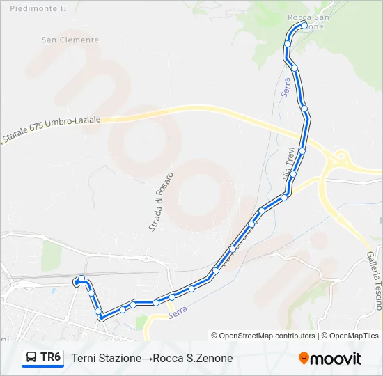 TR6 Bus Line Map
