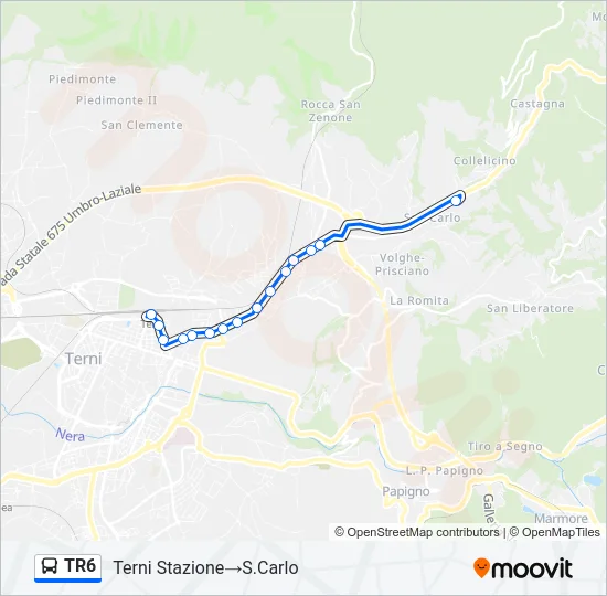 TR6 Bus Line Map
