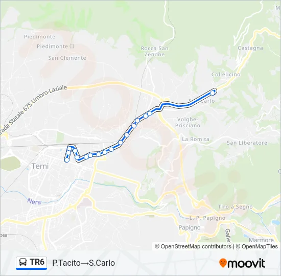 TR6 Bus Line Map