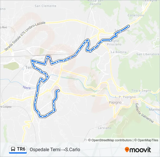 TR6 Bus Line Map
